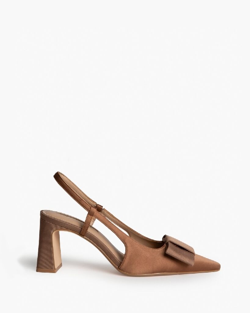 Sling-Back Satin MOKA
