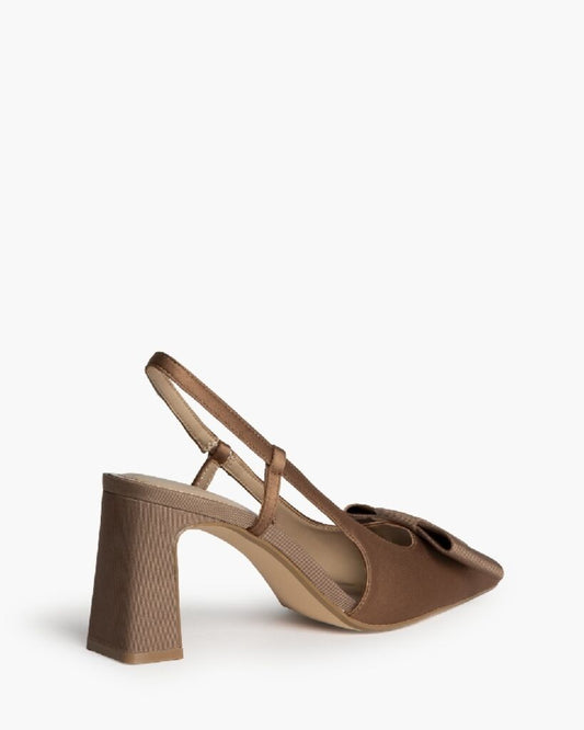 Sling-Back Satin MOKA