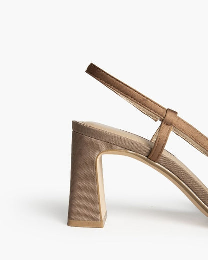 Sling-Back Satin MOKA
