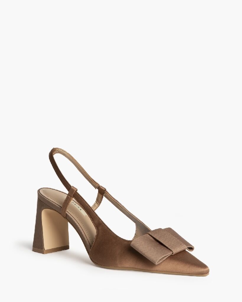 Sling-Back Satin MOKKA