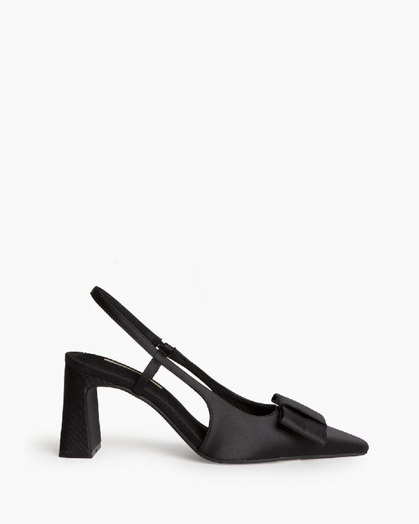 Sling-Back Satin NEGRO