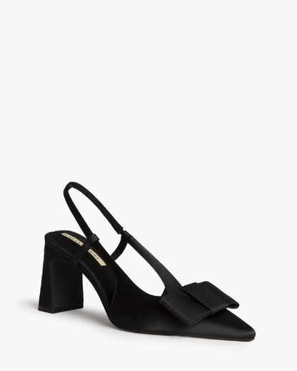 Sling-Back Satin NEGRO