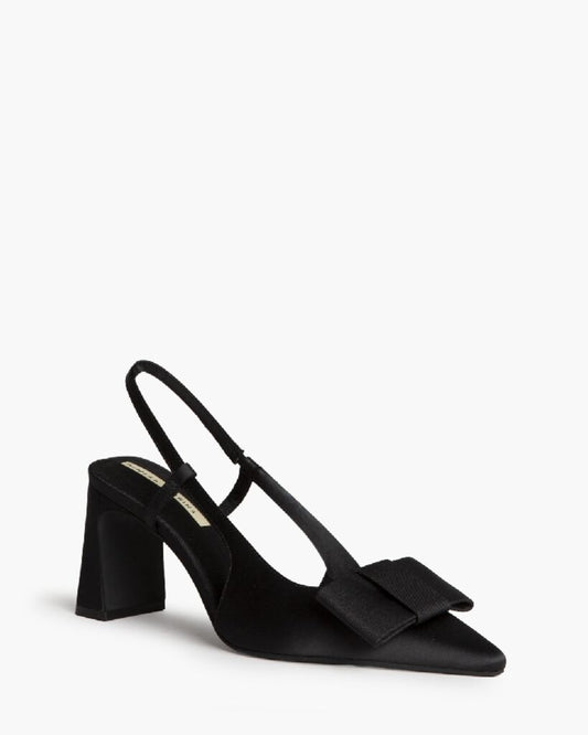 Sling-Back Satin NEGRO