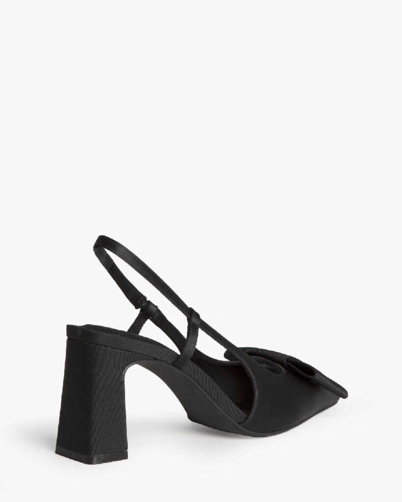 Sling-Back Satin NEGRO