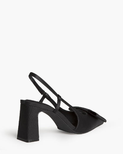 Sling-Back Satin NEGRO