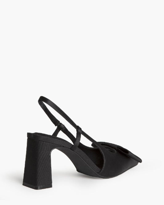 Sling-Back Satin NEGRO