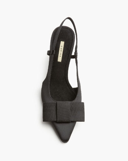 Sling-Back Satin NEGRO