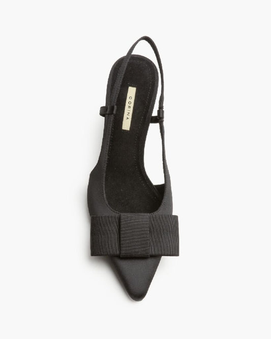 Sling-Back Satin NEGRO