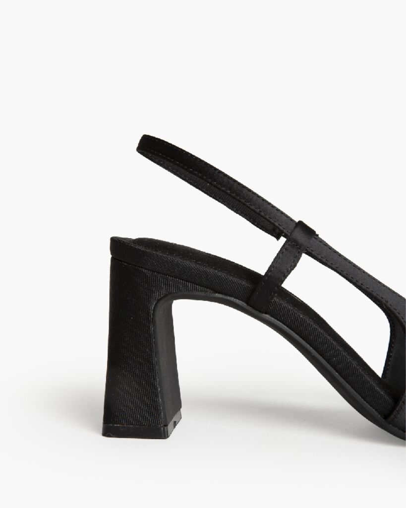 Sling-Back Satin NEGRO