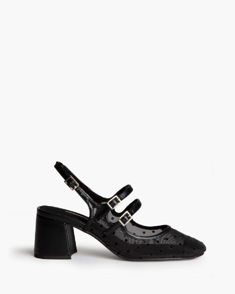 Sling-Back Mesh NEGRO