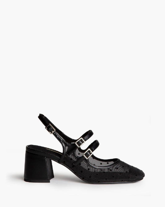 Sling-Back Mesh NEGRO