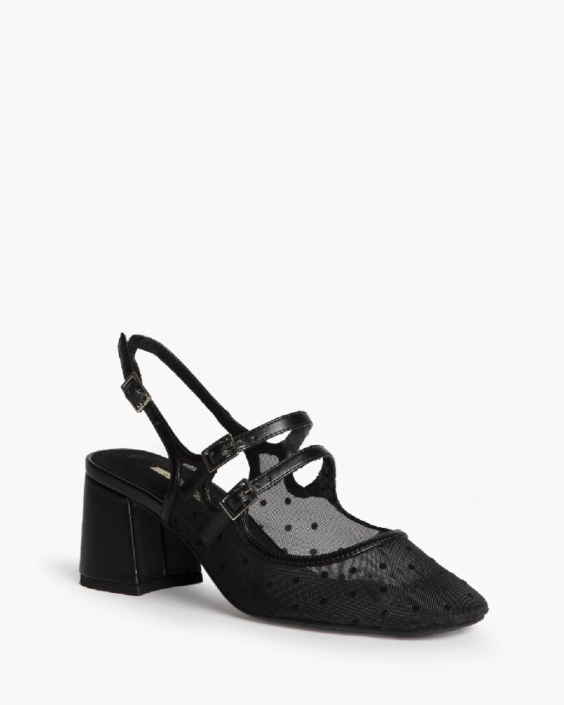 Sling-Back Mesh NEGRO