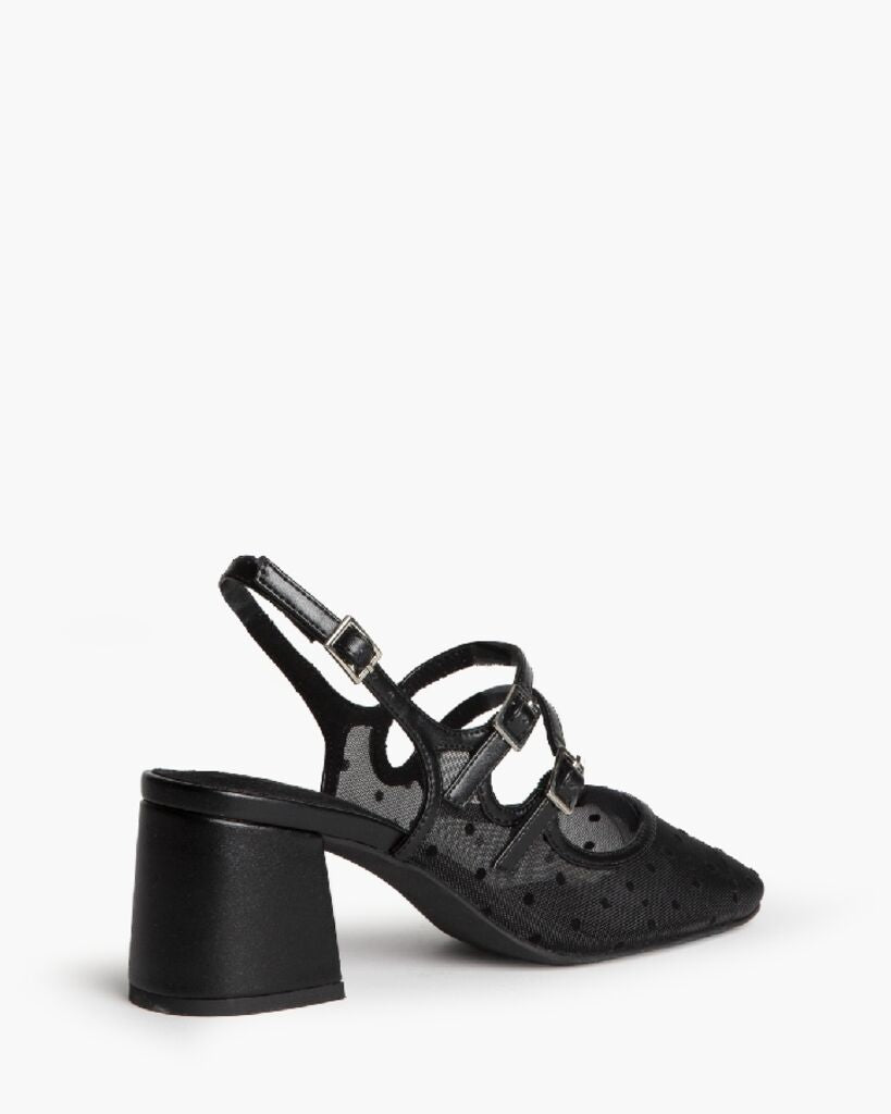 Sling-Back Mesh NEGRO