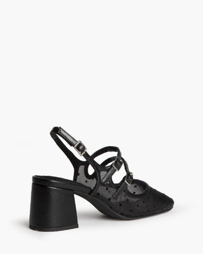 Sling-Back Mesh NEGRO