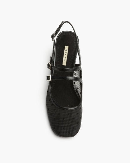 Sling-Back Mesh NEGRO