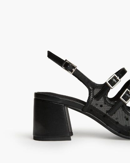 Sling-Back Mesh NEGRO