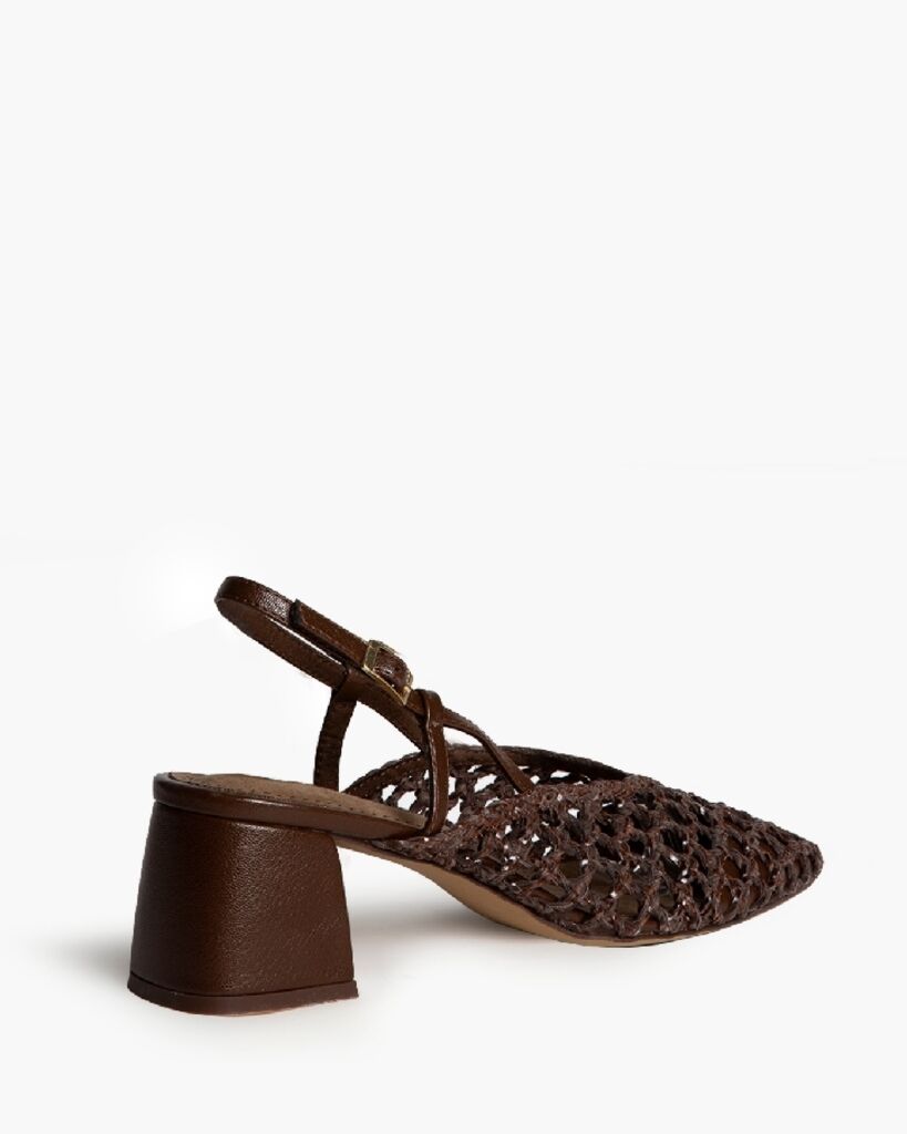 Sling-Back Braided Laminato CAFE