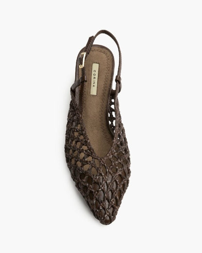 Sling-Back Braided Laminato CAFE