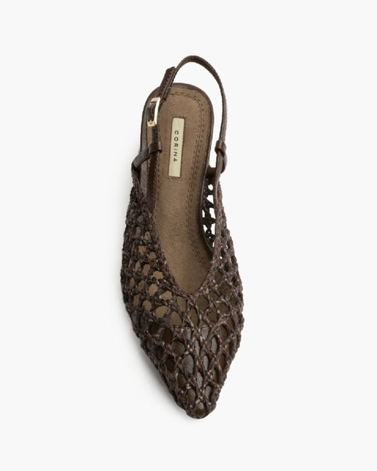 Sling-Back Braided Laminato CAFE