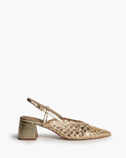 Sling-Back Braided Laminato ORO