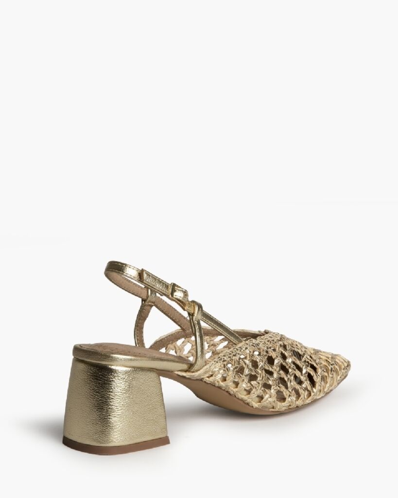 Sling-Back Braided Laminato ORO