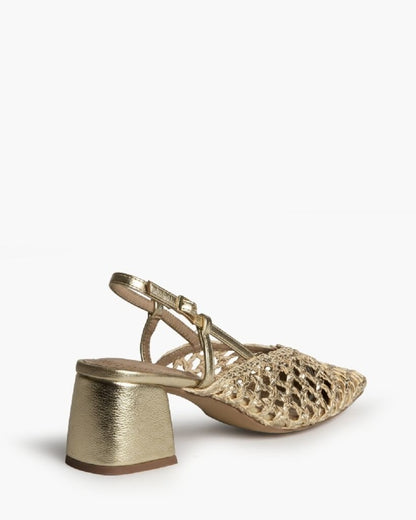 Sling-Back Braided Laminato ORO