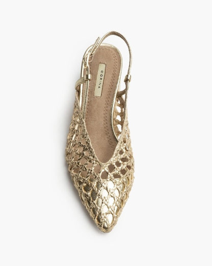 Sling-Back Braided Laminato ORO