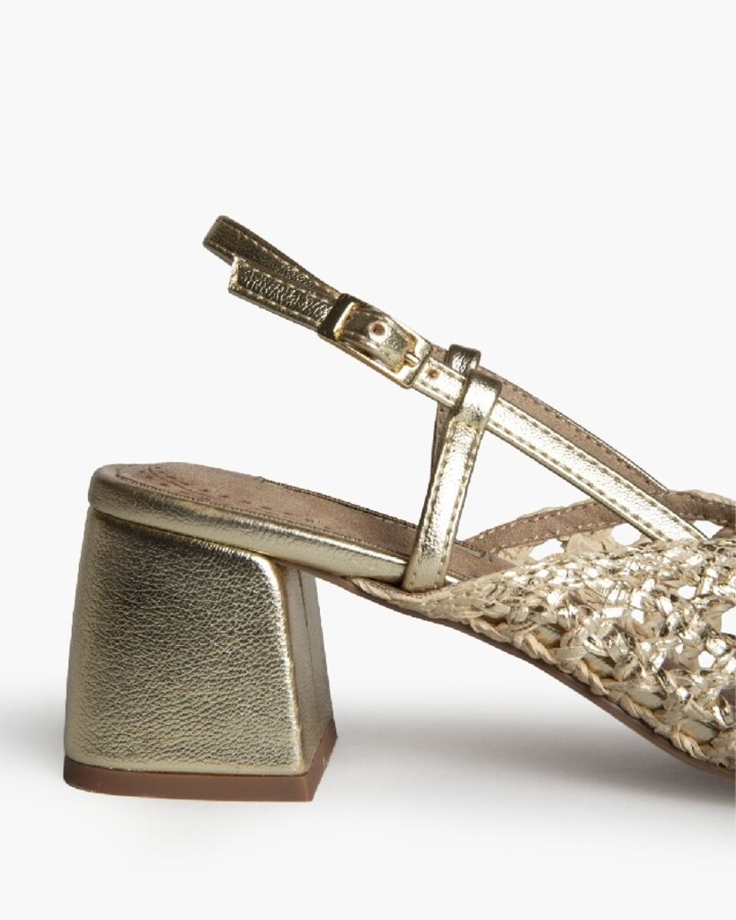 Sling-Back Braided Laminato ORO