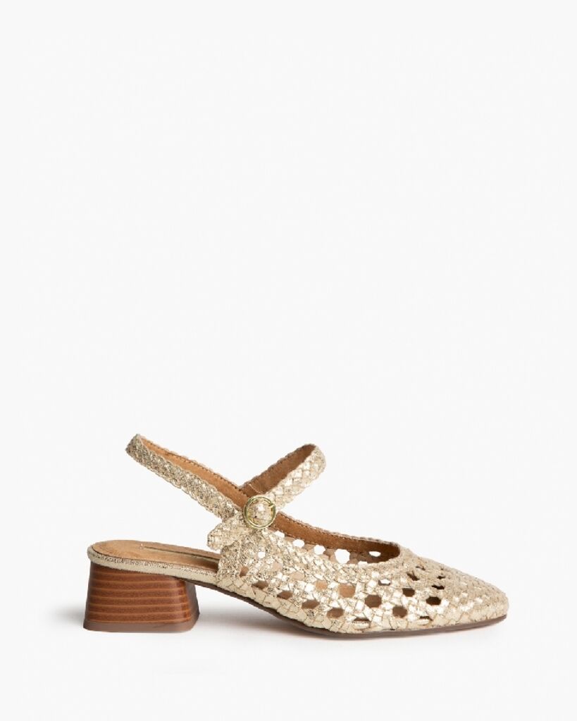 Sling-Back Braided Laminato ORO