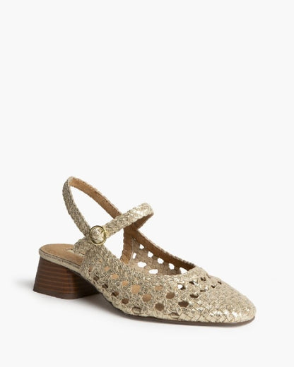 Sling-Back Braided Laminato ORO