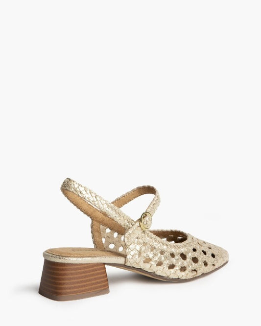 Sling-Back Braided Laminato ORO