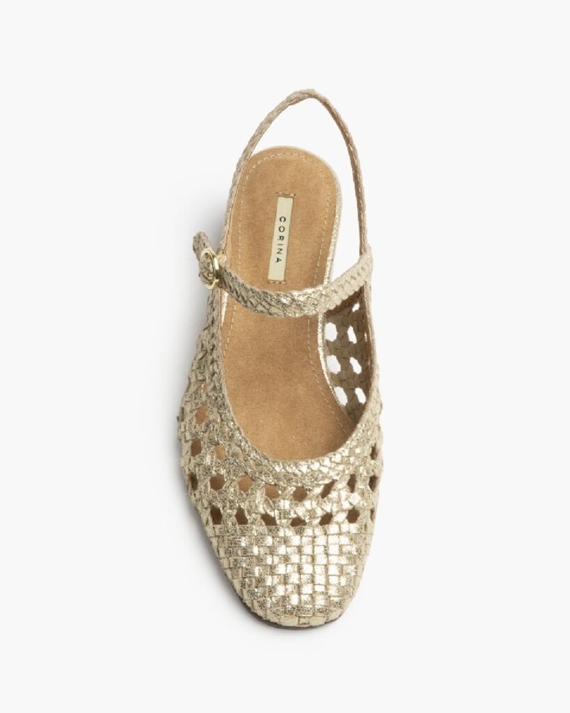 Sling-Back Braided Laminato ORO