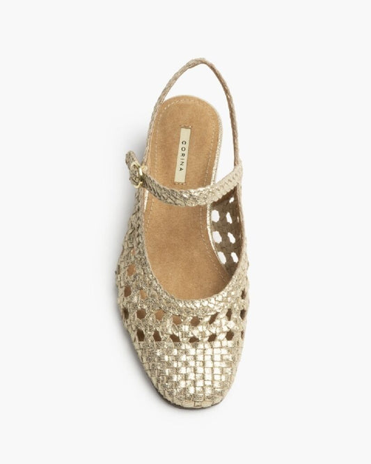 Sling-Back Braided Laminato ORO