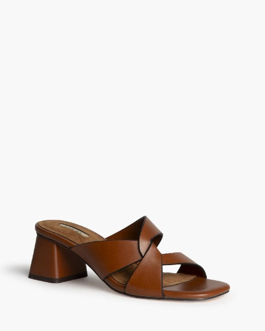 Heeled Mule Open-Toe Nappa CUERO