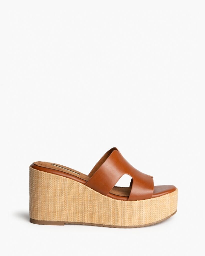 Heeled Mule Open-Toe Nappa CUERO