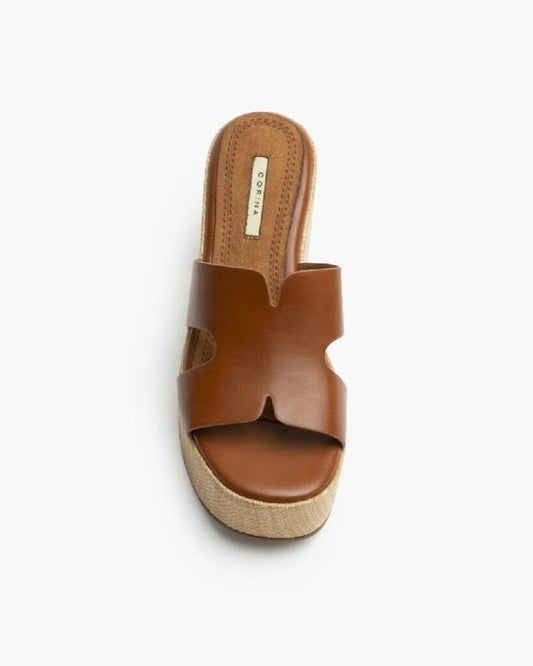 Heeled Mule Open-Toe Nappa CUERO