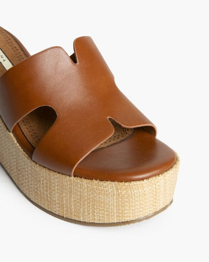Heeled Mule Open-Toe Nappa CUERO
