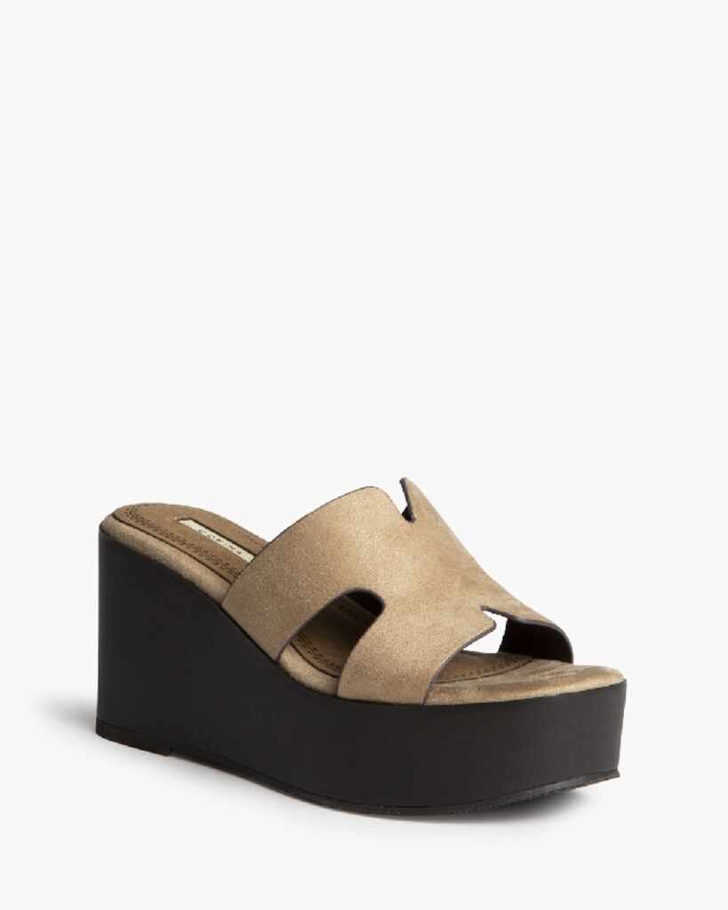 Heeled Mule Open-Toe Suede ARENA