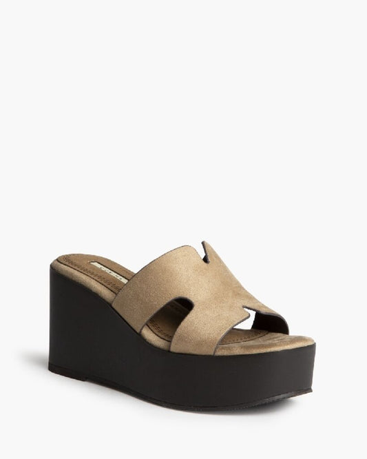 Heeled Mule Open-Toe Suede ARENA