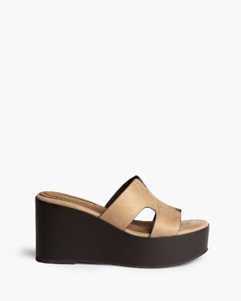 Heeled Mule Open-Toe Suede ARENA