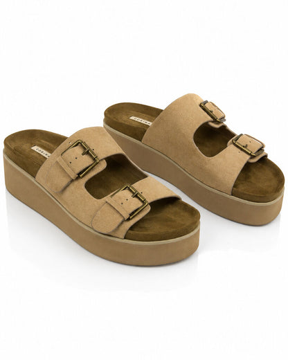 Slide Suede CAMEL