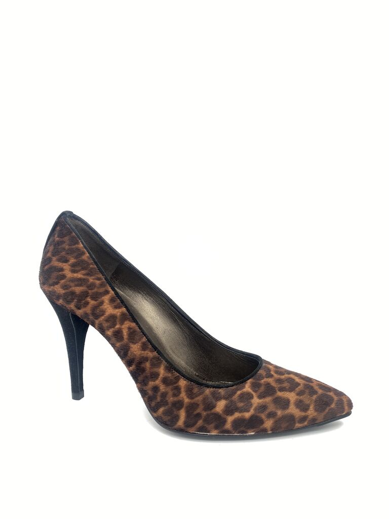 Brown Animal Print Stiletto Heel Shoe