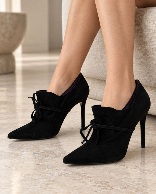 Shoes Suede Nero