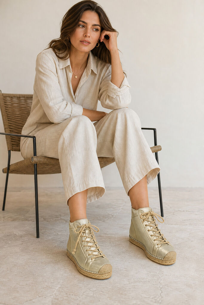 Shoes Suede Pla/Oro