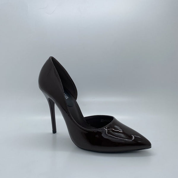 Black Patent Stiletto Heel Pointed Toe Pump
