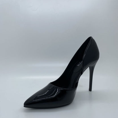 Black Patent Stiletto High Heel with Pointed Toe