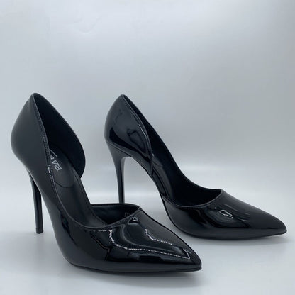 Black Patent Stiletto High Heel with Pointed Toe
