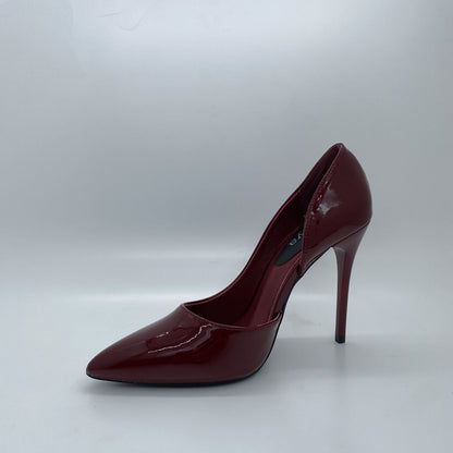 Burgundy Patent Stiletto with D'Orsay Cut