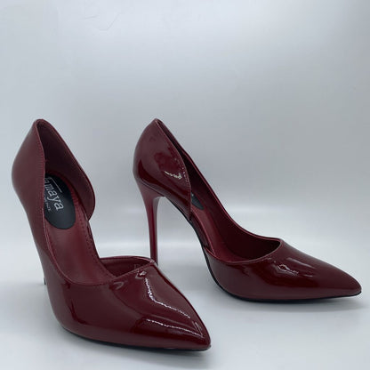 Burgundy Patent Stiletto with D'Orsay Cut