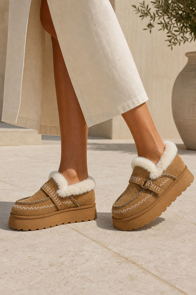 Loafer Sue/Fur CAMEL